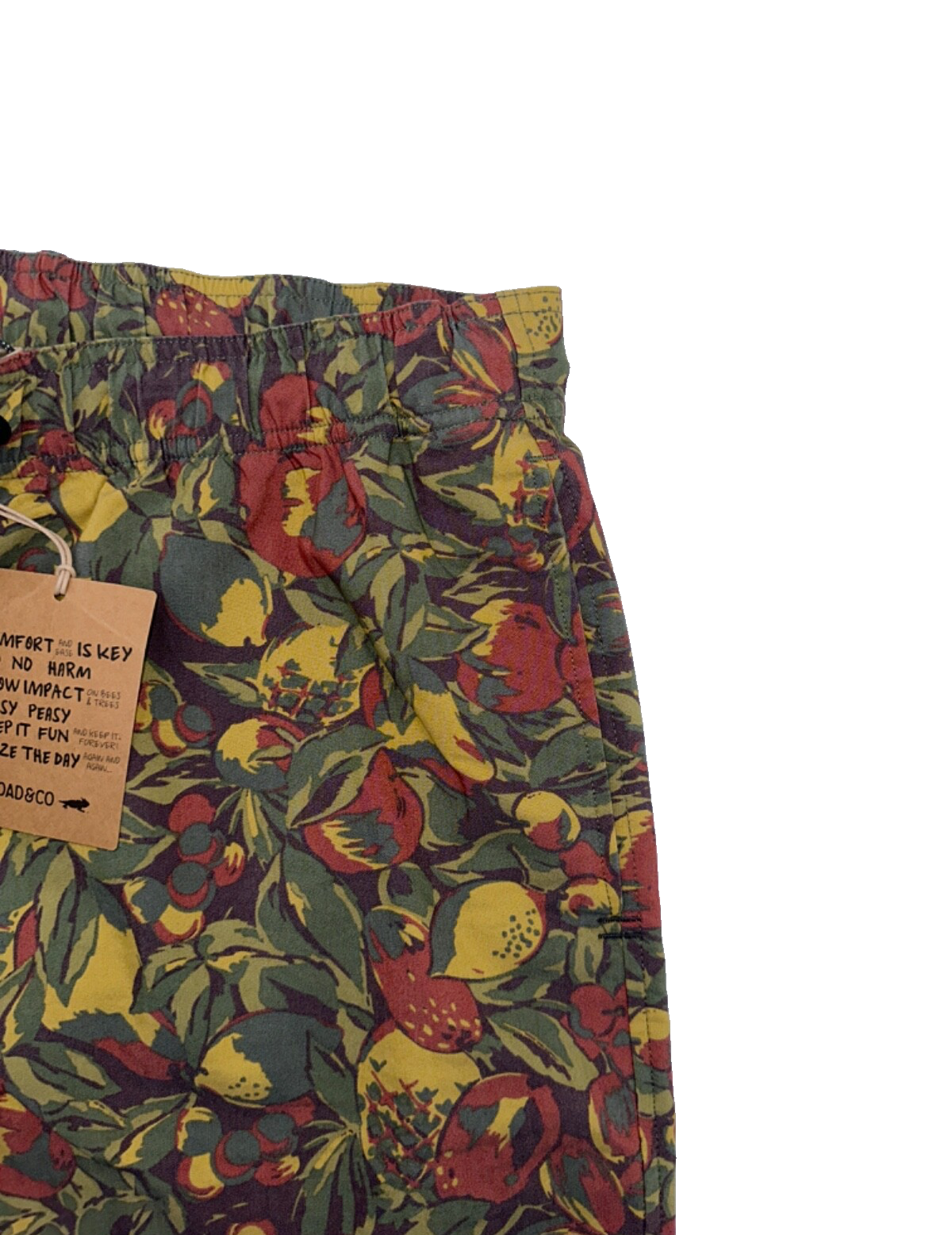 $68 Toad & Co Men’s Boundless Pull On Shorts -Chive Fruit- Large -New With Tag