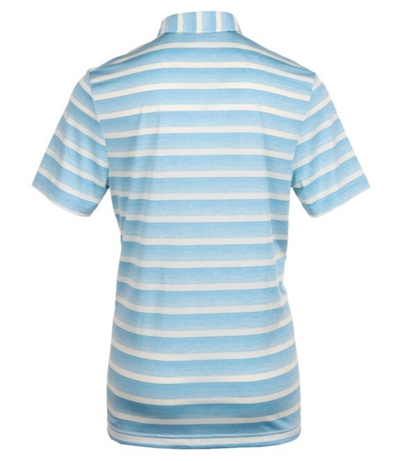$70 Adidas 2024 Men’s  2-Color Stripe Golf Polo Shirt - Blue/White- Medium- NEW