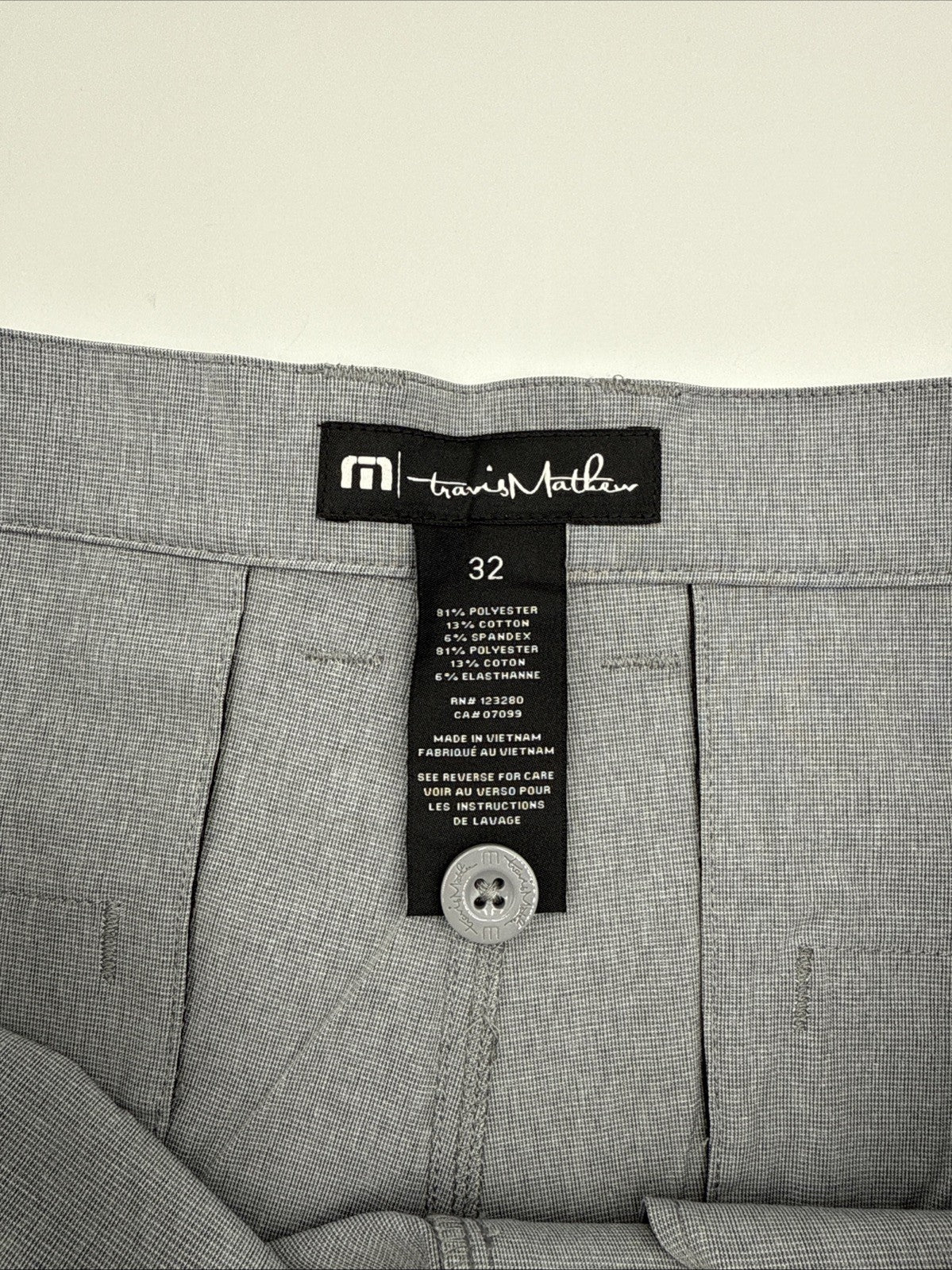$85 Travis Mathew Men's Beck Shorts Stretch Waistband - Light Grey-Size: 32- New