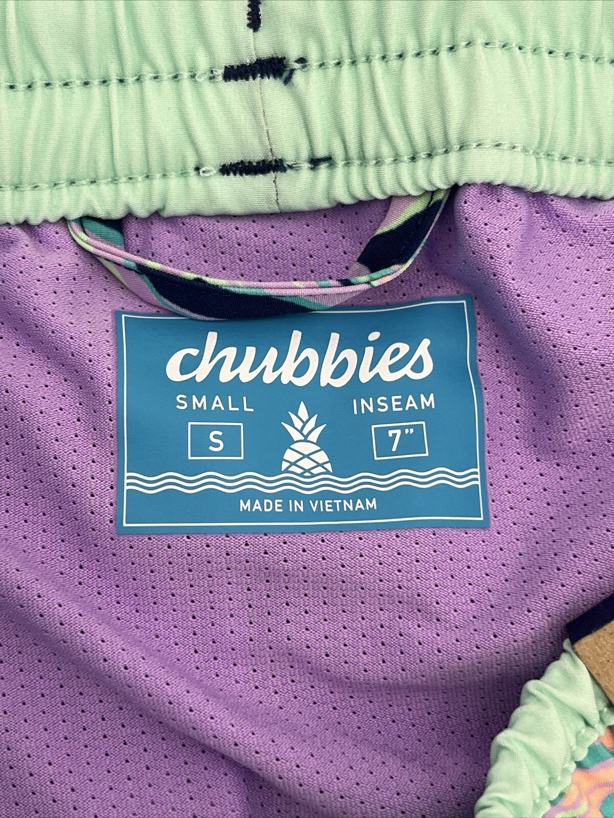 Chubbies Men's Stretch Swim Trunks 7" The Night Faunas -Multi-Small-New $79.50