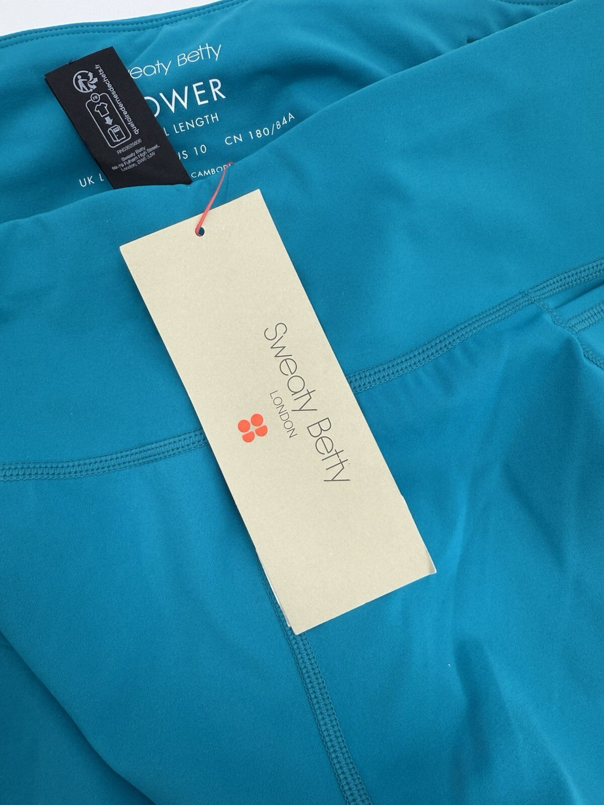 $100 Sweaty Women’s Betty Power Leggings 7/8 Length- Blue -Size: 10 Large - New