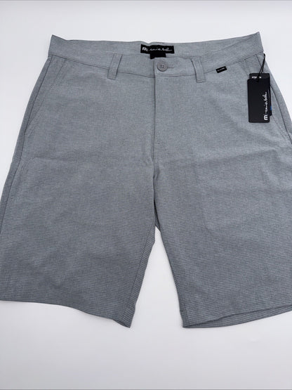 $94 Travis Mathew Men’s Sand Harbor Golf Shorts- Heather Sleet Grey- 30W-New Tag