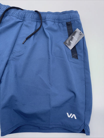 $66 RVCA Men’s Kevin Hybrid 17" Athletic Shorts- Navy Blue - Medium -New Tag