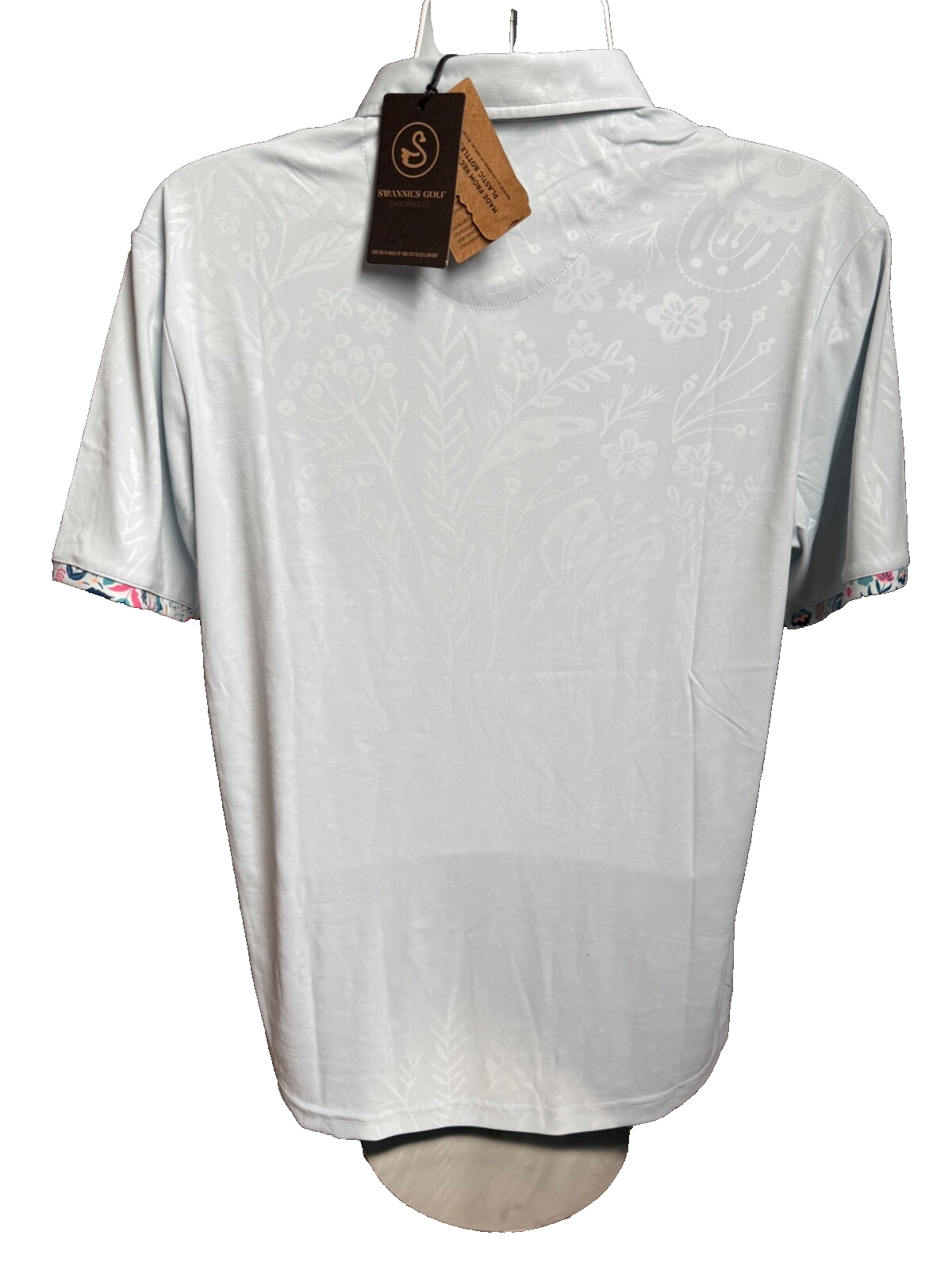 V$65 Swannies Golf Men’s- Behlmer Golf Polo-Sky Blue-Medium-New Tag