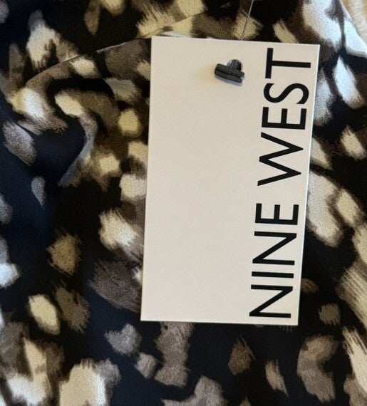 Nine West Women’s V Neck Tank -Black Shadow Cheetah  Size: Med -NWT Retail $22