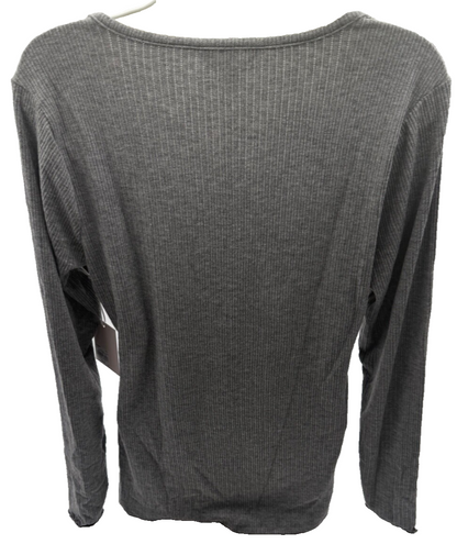 LC Lauren Conrad Women’s- Cozy Longsleeve Shirt- Grey- Large-New Tag