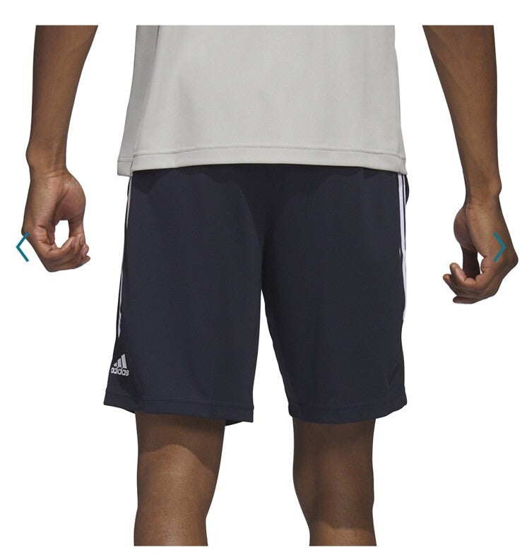 Adidas Men’s Legend 3 Stripes 9” Basketball Shorts IC2455-Blue / White-Small-New