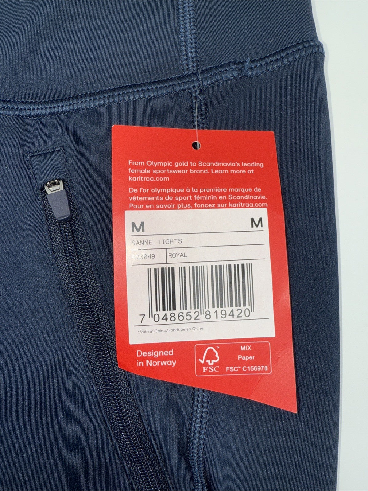 $120 Kari Traa Women’s Sanne Tights 623049 - Royal Navy- Medium - New Tags