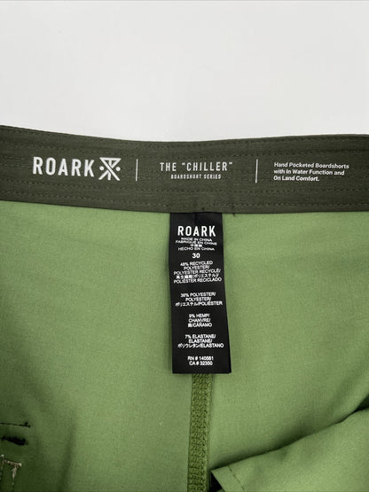 $69 Roark Men’s Chiller 17” Mixtape Boardshorts Trunks-Jungle Green-30W- New Tag