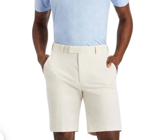 $175 G/Fore Men’s 8” Club Golf Shorts- Stone Ivory - Size: 32W - New Tag