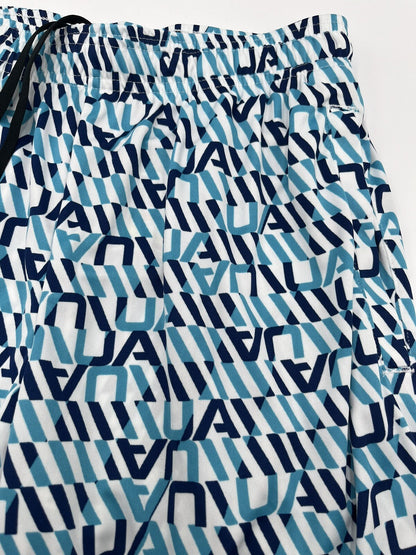 Under Armour Men’s Tech Printed Shorts - -White Blue-Small -NWT $35