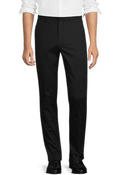 Murano Men’s Evan Extra Slim Fit Flat Front Dress Pants-Black- 29W 29L