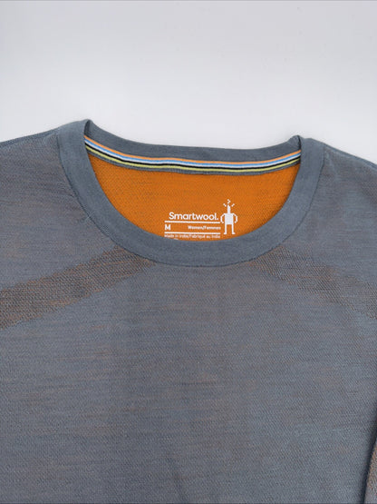 $130 Smartwool Women’s Intraknit Activ Merino Base Layer Top-pewter Blue-Medium