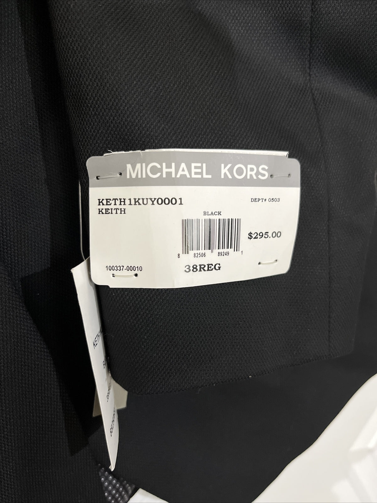Michael Kors Mens Dress Jacket Keith 1KUY0001 - 38REG - Black- NWT $295