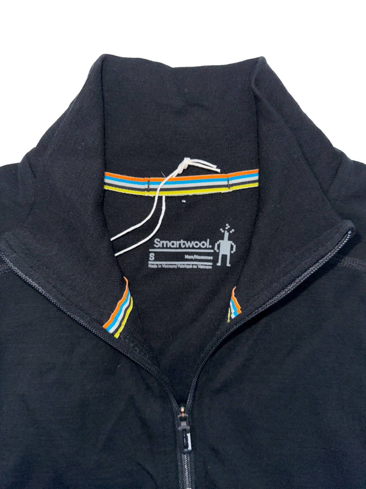 $120 Smartwool Men's Classic Thermal Merino 1/4 Zip Base Layer Top-Black-Small