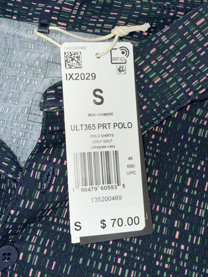 $70 Adidas Men’s Ultimate365 Power Grid Print Shirt -Collegiate Navy- Small-New