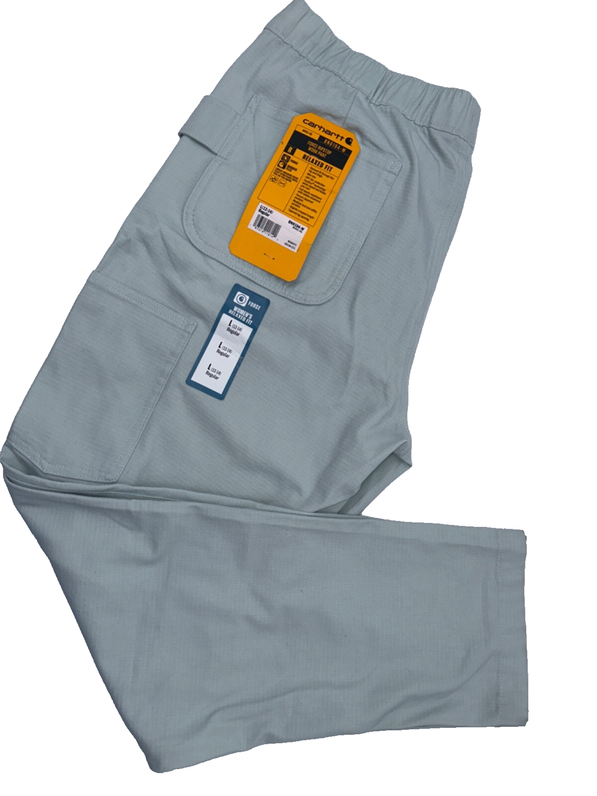 $70 Carhartt Women’s Force Relaxed Fit Ripstop Work Pant - Dew Drop - Large-New