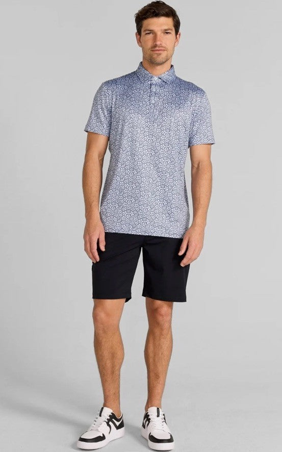 $110 Redvanly Men’s Pierre Golf Performance Polo Shirt-Blue Lavender-2XLarge-New