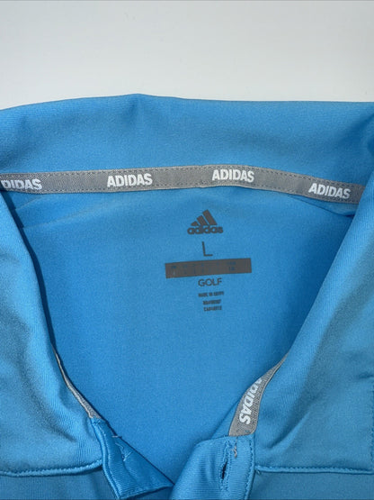 $65 Adidas Men’s Ultimate 365 Solid Golf Polo- Sky Rush -Large -New