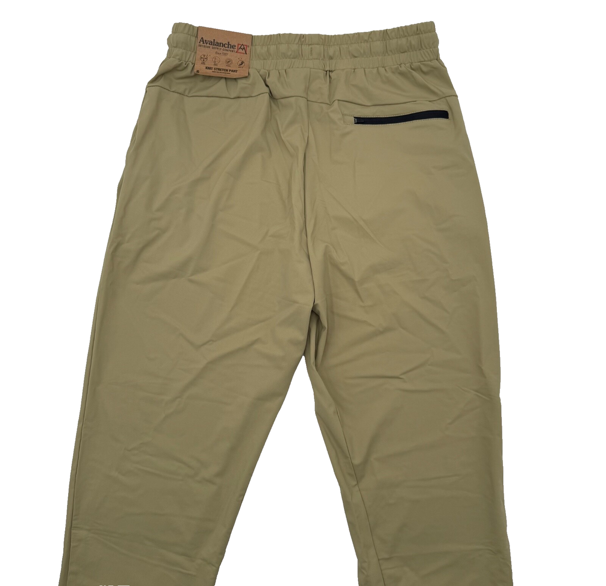 $88 Avalanche Outdoor Supply Co. Men’s- Knit Stretch Pant-Khaki-Small-New Tag