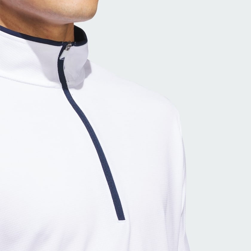 $70 Adidas Men’s Lightweight Half Zip Top - White - Large - New With Tags