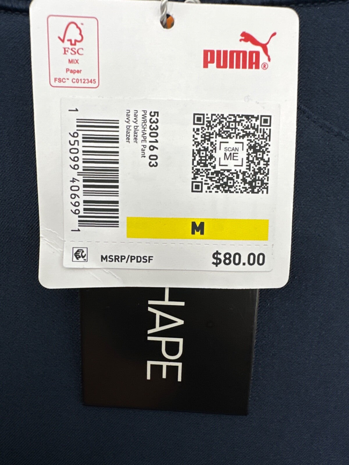 $80 Puma Women’s PWRSHAPE Golf Pants - Navy Blazer - Medium - New With Tags