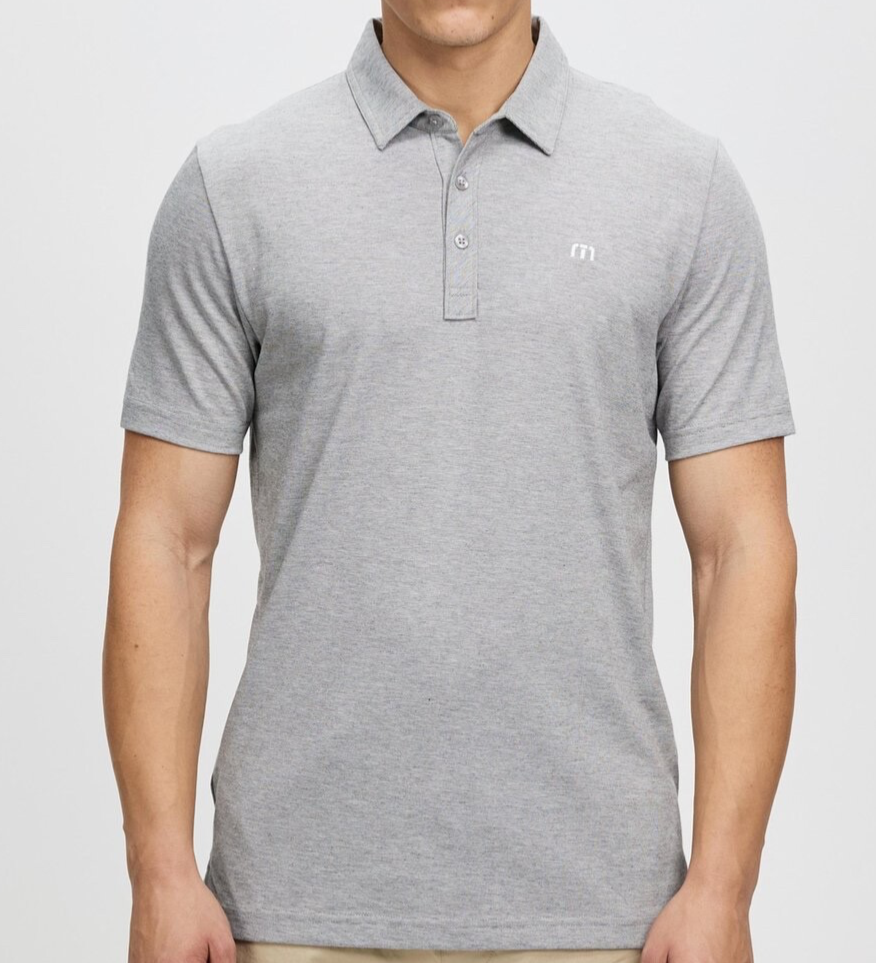 $90 Travis Mathew Men’s Zinna Golf Polo - Heather Grey - Small - New With Tags