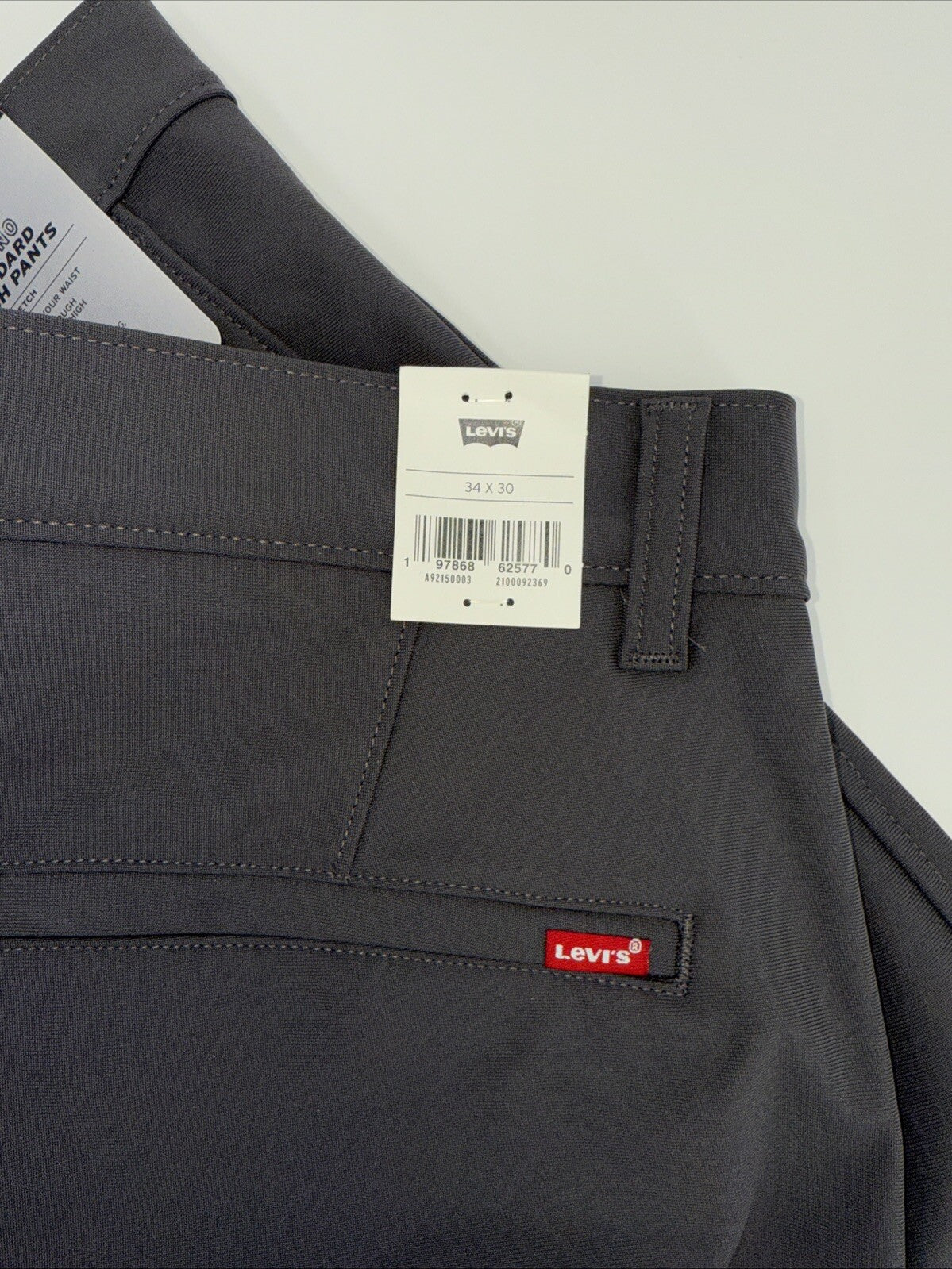 $69 Levi’s XX Chino Standard Tech Men’s Pants- Charred Grey- 34Wx30L