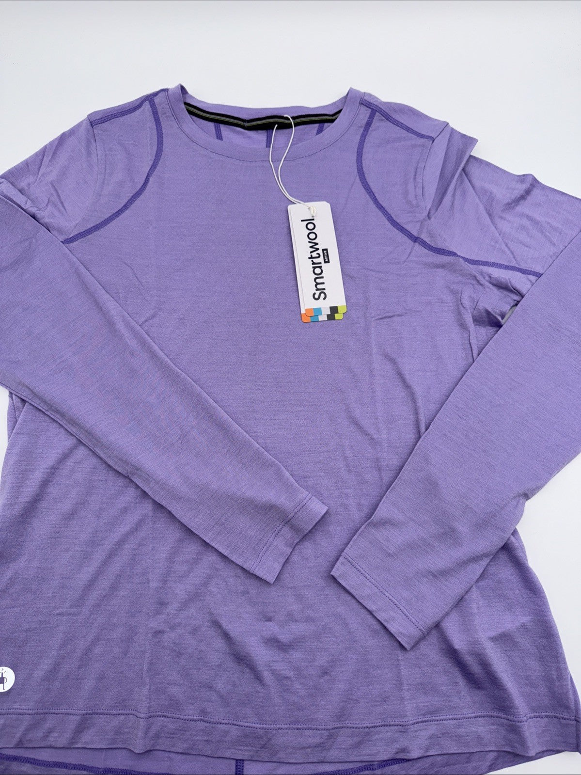 $85 Smartwool Women’s Active Long Sleeve Crewneck Top-Ultra Violet-Medium-New