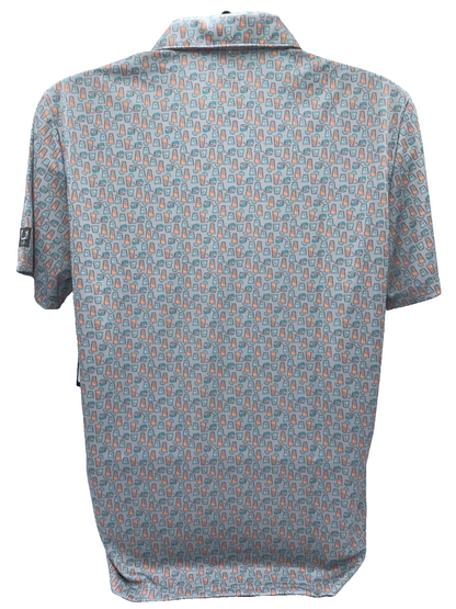 $55 Huk Men's Dolphin Cocktail Pursuit Polo - Grey - Medium - New With Tags