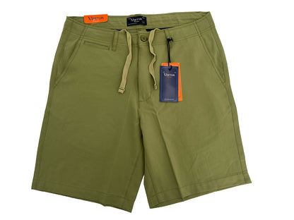 $59 Visitor Men’s Dressy/Casual Micro Light Comfy Shorts -Olive Green-Size: 30”