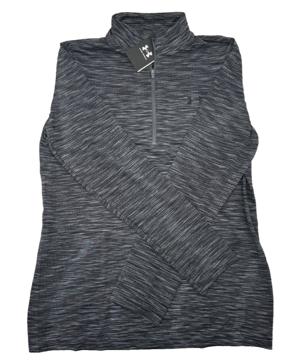 $65 Under Armour Men’s- Fitted Half Zip Top Shirt -Black-Small-New Tag