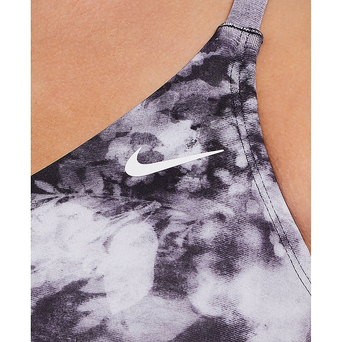 $66 Nike Women's Floral Tie Dye V Neck Tankini Swim Top - Black - Small - New