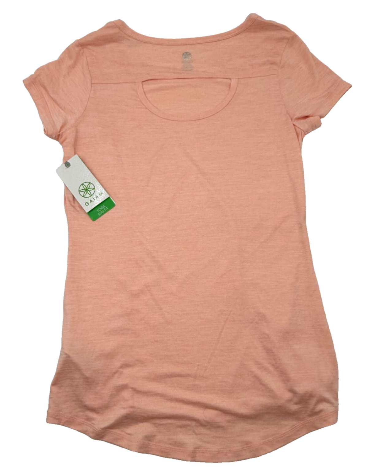 Gaiam Women’s-Energy Yoga Tee Shirt - Peach- Small-New Tag