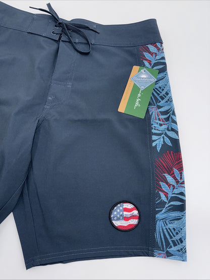 $95 Travis Mathew Men's Dawns Early Light Board Shorts- Blue Nights- Size: 30”