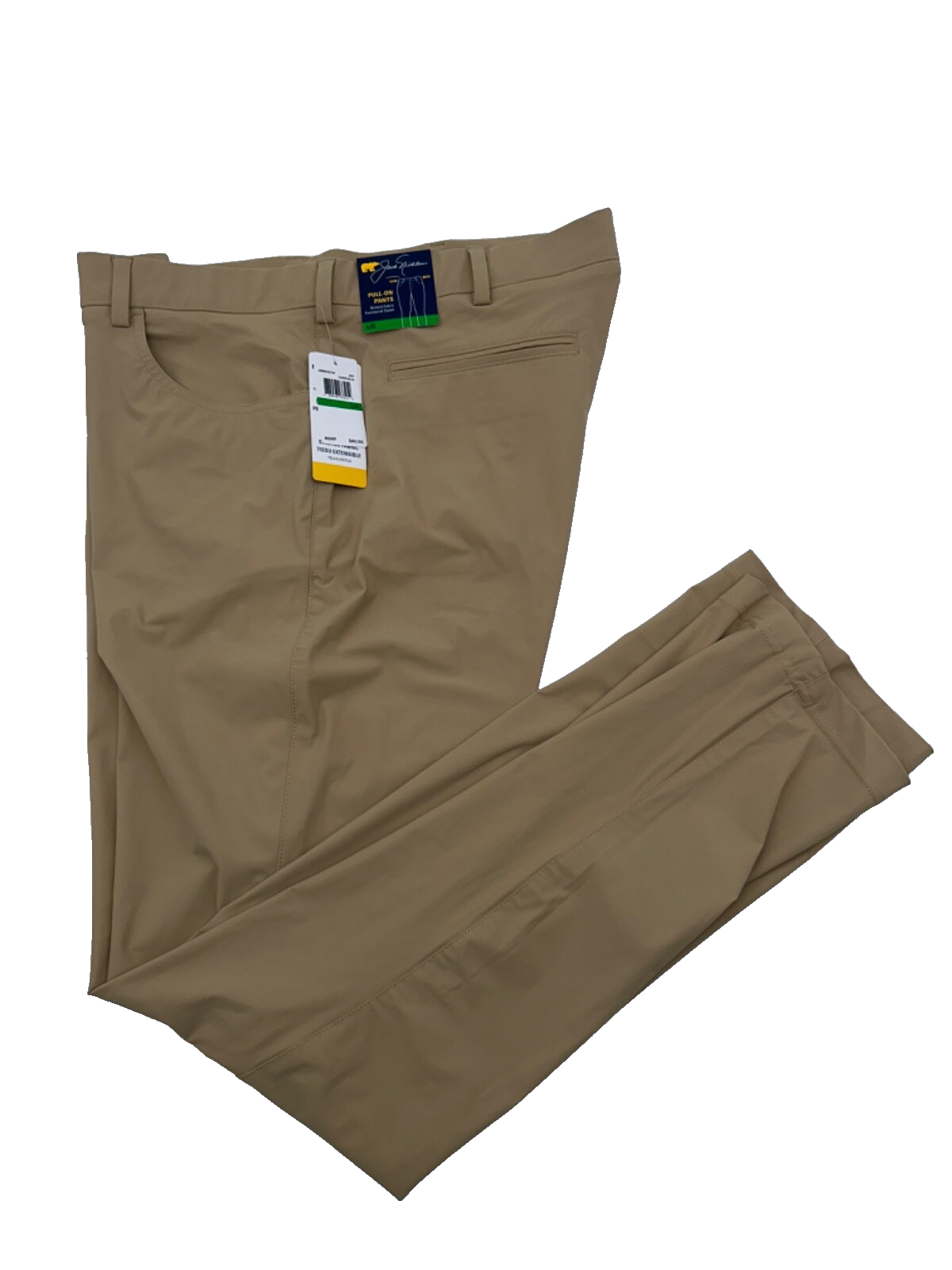 $80 Jack Nicklaus Men's Pull On Golf Pants - Chinchilla - Large - New With Tags