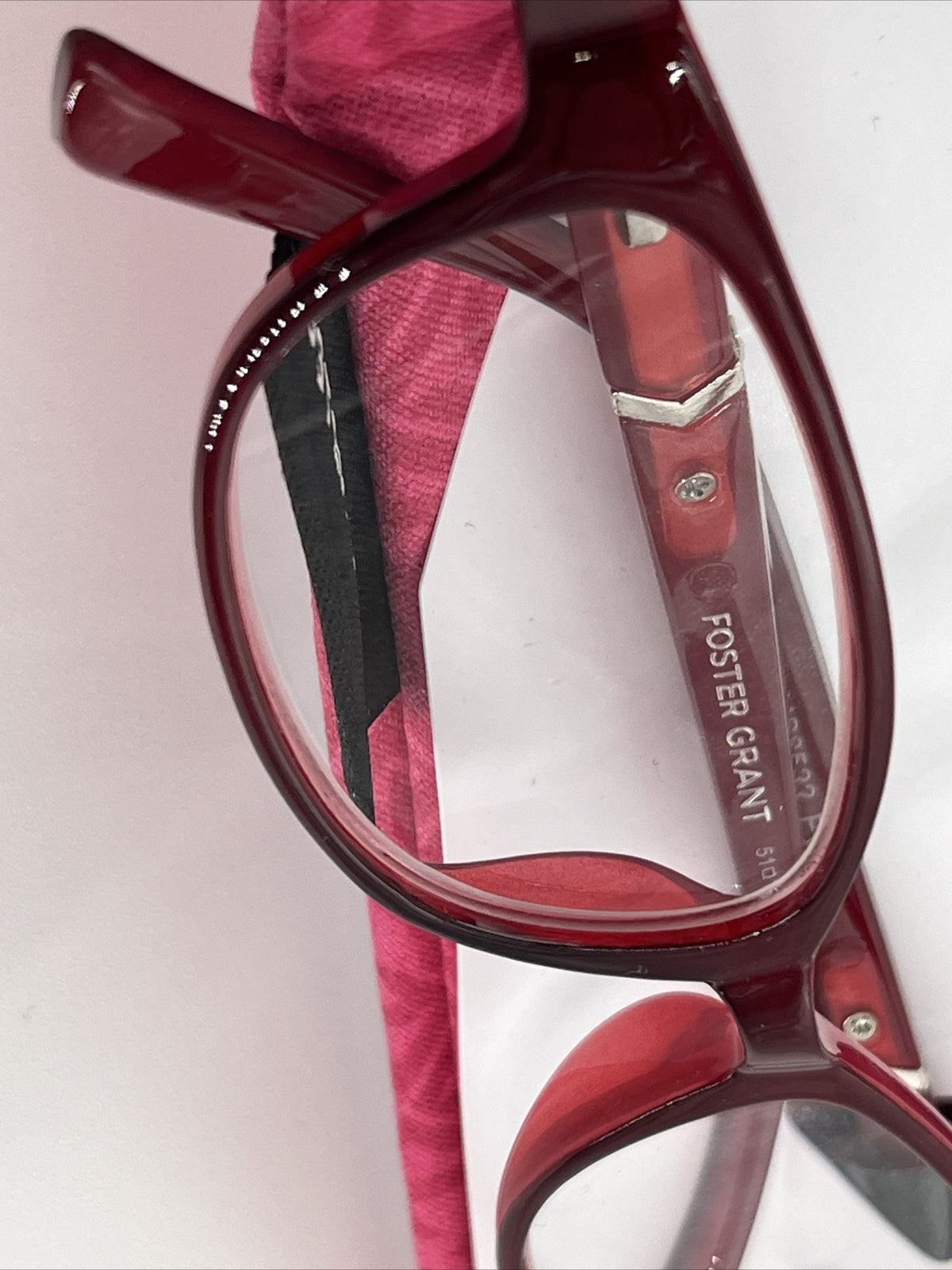 FOSTER GRANT Parissa Unisex Fashion Maroon Reading Glasses +2.75 Retail $25.99