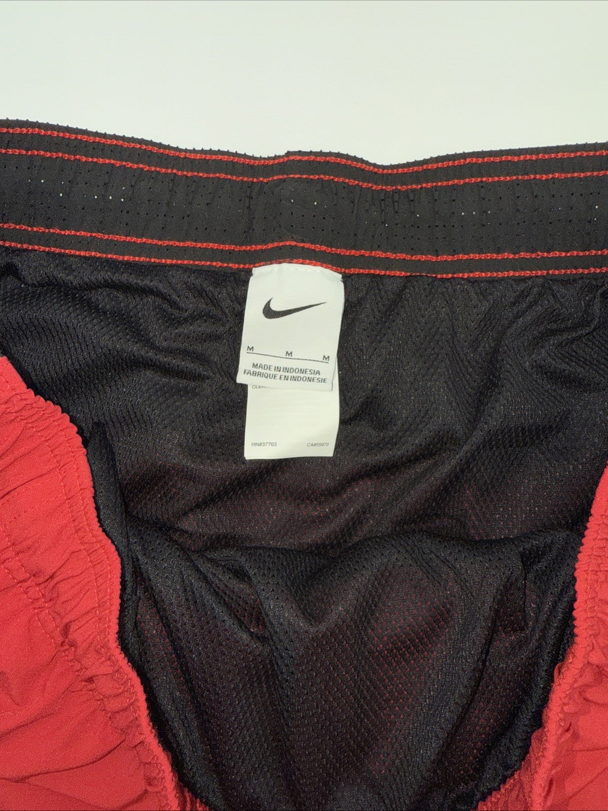 $60 NIKE Men’s Shorts Swim Trunks Content Volley 9”-Red/Black -Medium- New Tag