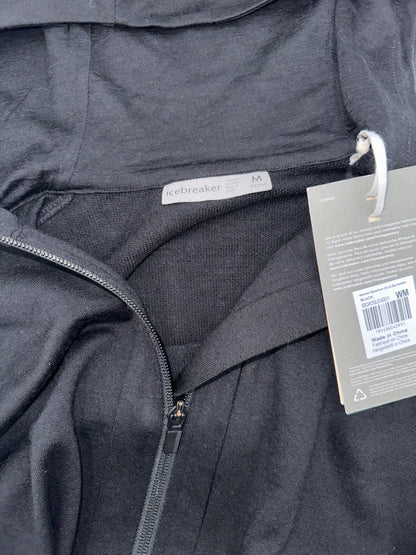 $220 Icebreaker Women's Quantum Long Sleeve Zip Jacket - Black - Medium - New