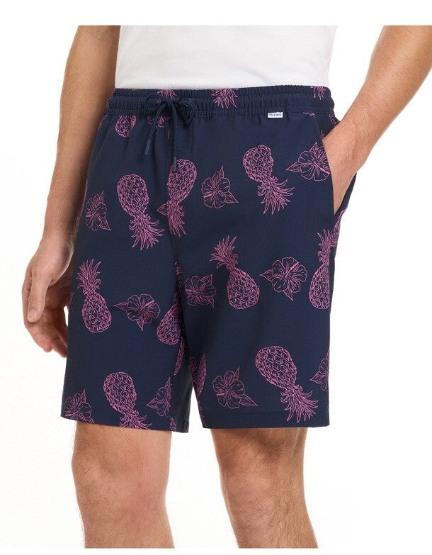 $40 Hurley Men's Salem Performance Pineapple Woven Shorts-Navy-Small-NEW