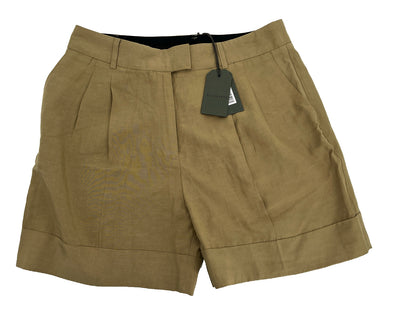 $148 AllSaints Women’s Linen-Blend Deri Lyn Pleated-light Khaki-Size: 14-New Tag