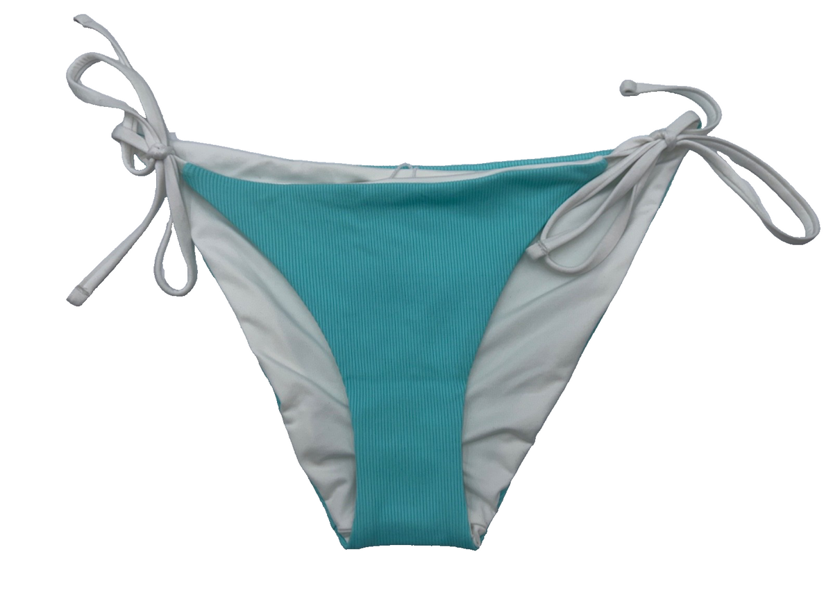 $128 Lucky Brand Women’s 2pc Reversible Swim Suit - Cyan - Medium -New With Tag