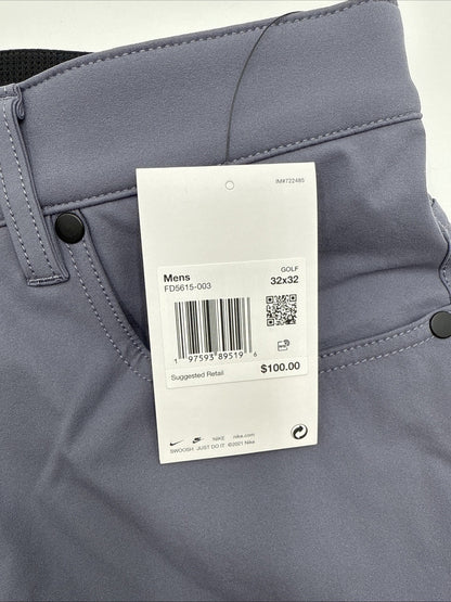 $100 Nike Men's Tour Repel Flex Slim Golf Pants FD5615-003- Grey - 32W 32L- New