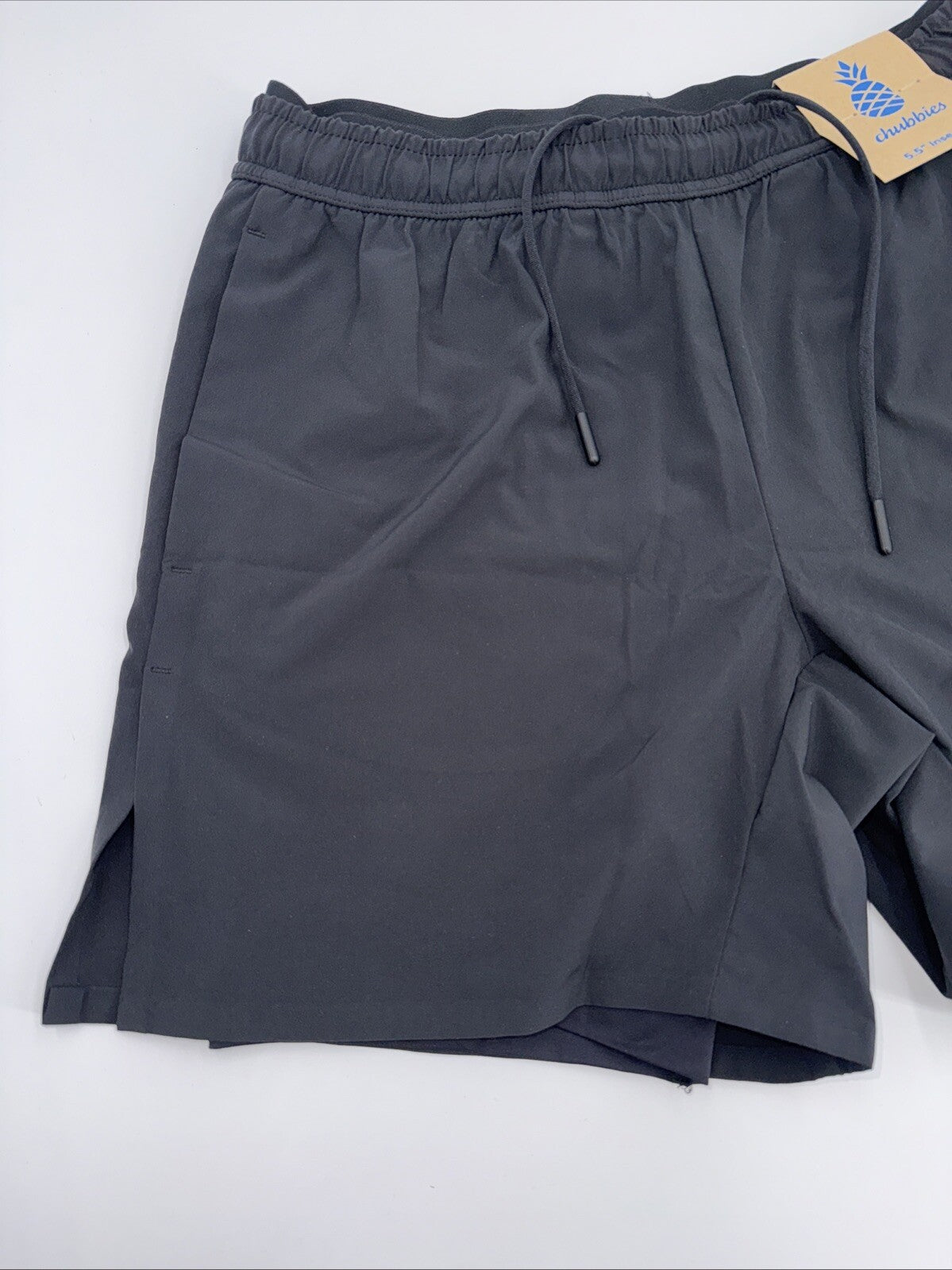 $80 Chubbies Men’s The Secret Agents 5.5” Ultimate Training Shorts-Black-Small-