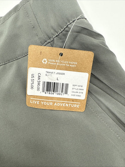 $75 Eddie Bauer Women’s Transit Joggers - Slate Grey - Large- New With Tags