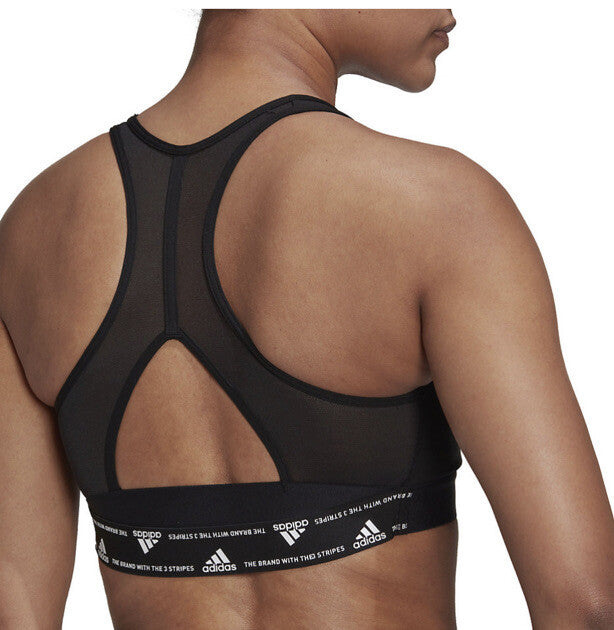 Adidas Powerreact Training Medium-Support Padded Bra- Black-Size: LAC -New $35