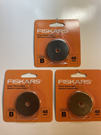 Lot Of 3 Fiskar's 09350 Trimmer Blade, Blade Style B, FREE SHIPPING