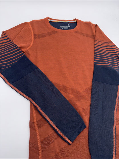 $130 Smartwool Women’s Intraknit Merino Base Layer Crew-Pecan Tan-Medium-New Tag