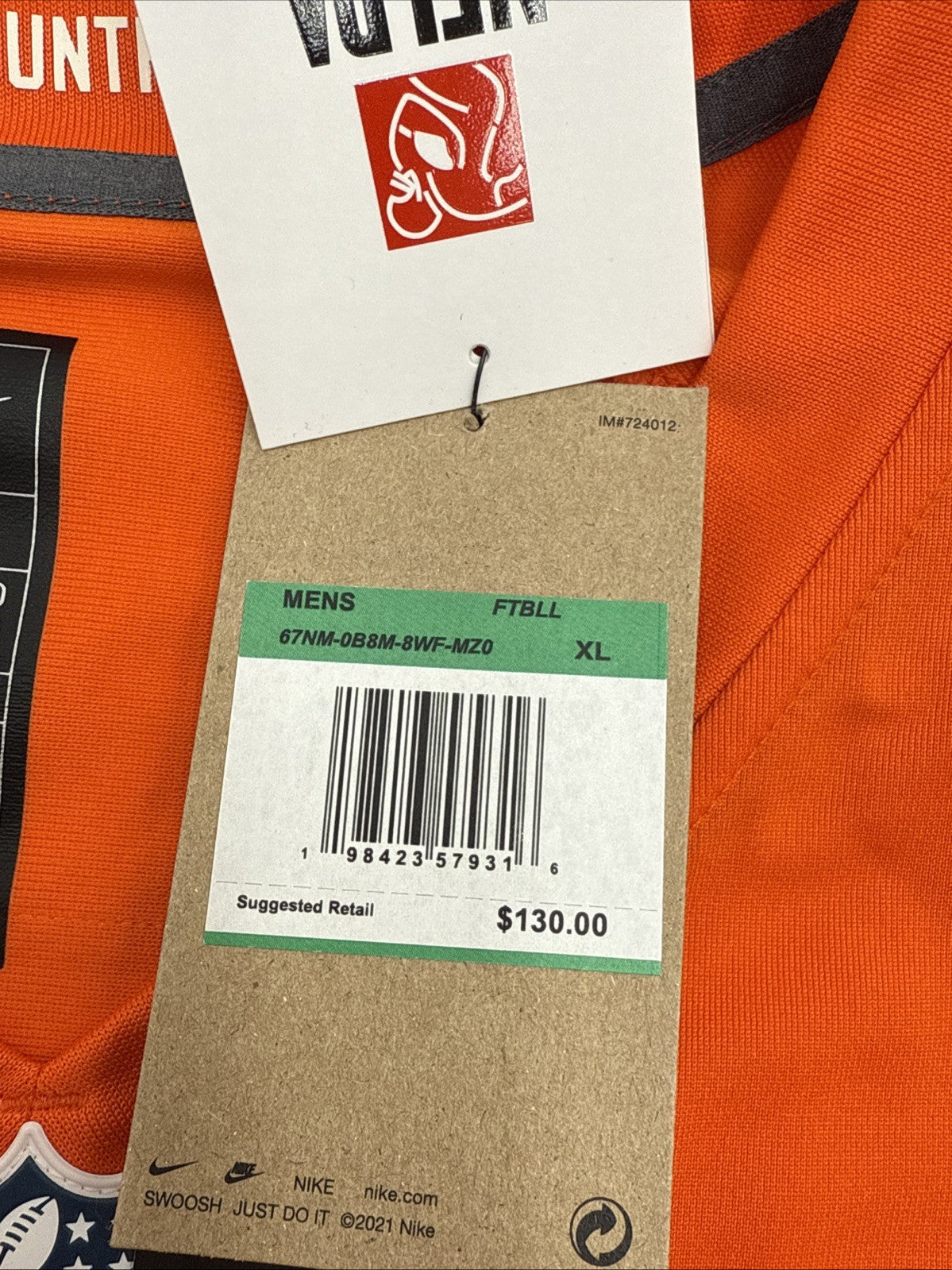 Nike Bo Nix #10 1977 Denver Broncos Jersey Licensed NFL Jersey-Orange-XLarge-New
