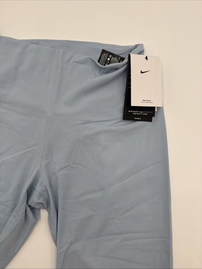 $60 Nike Women’s Zenvy Gentle-Support High-Waisted 8" Biker Shorts-Blue-Medium